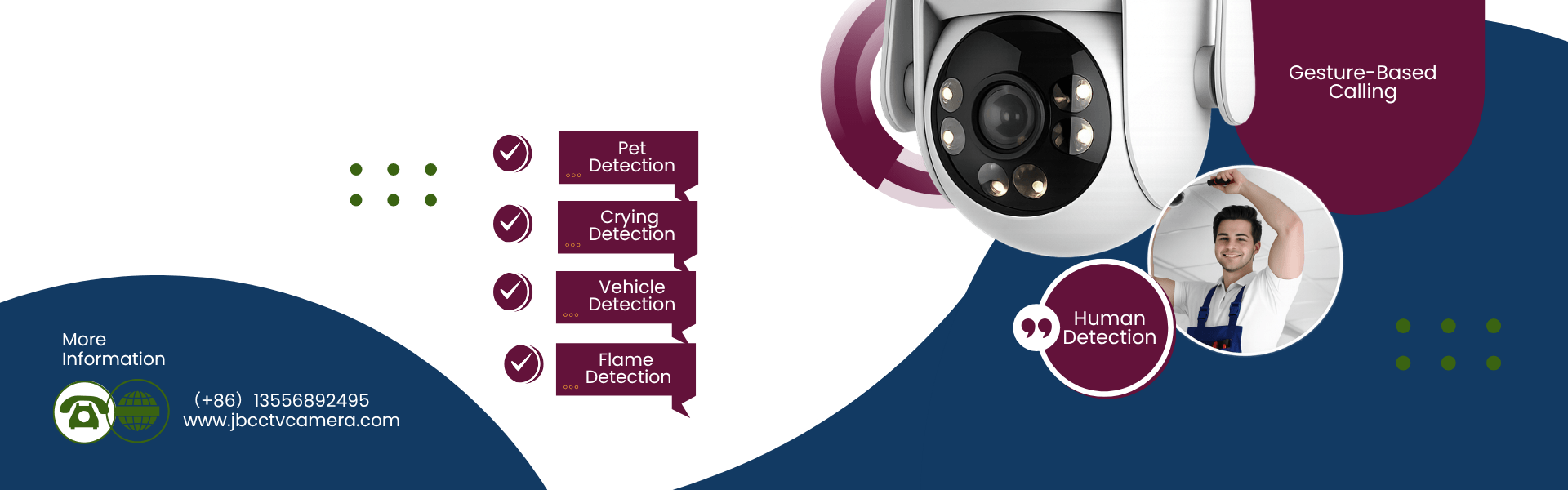 Home security camera system with smart detection features from JBC