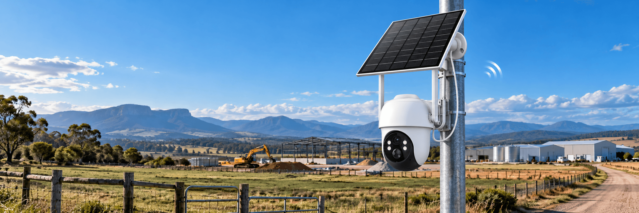 TQ10i solar 4G PTZ security camera for farms construction sites and remote locations