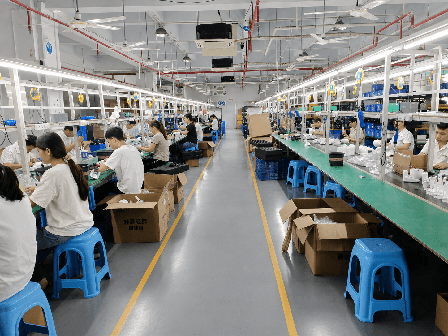 Security camera assembly production line at JBC factory in Shenzhen