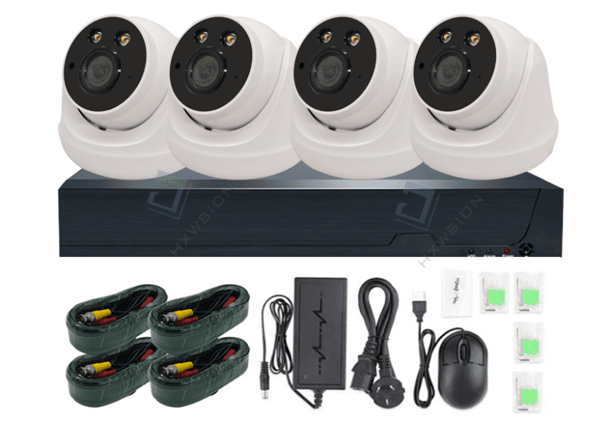 JBK2-500APT4-FC 5MP FULL COLOR+Coaxial audio 4CH DVR Camera System Kit product image