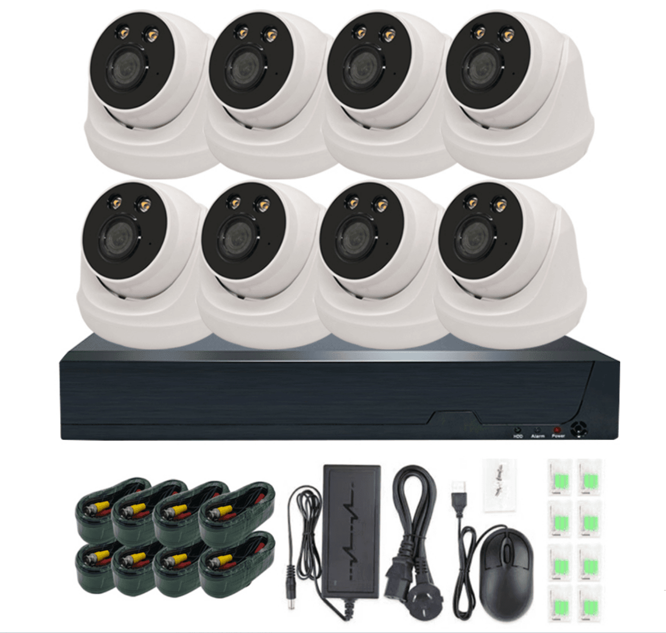 JBK2-500APT8-FC 5MP FULL COLOR+Coaxial audio 8CH DVR Camera System Kit product image