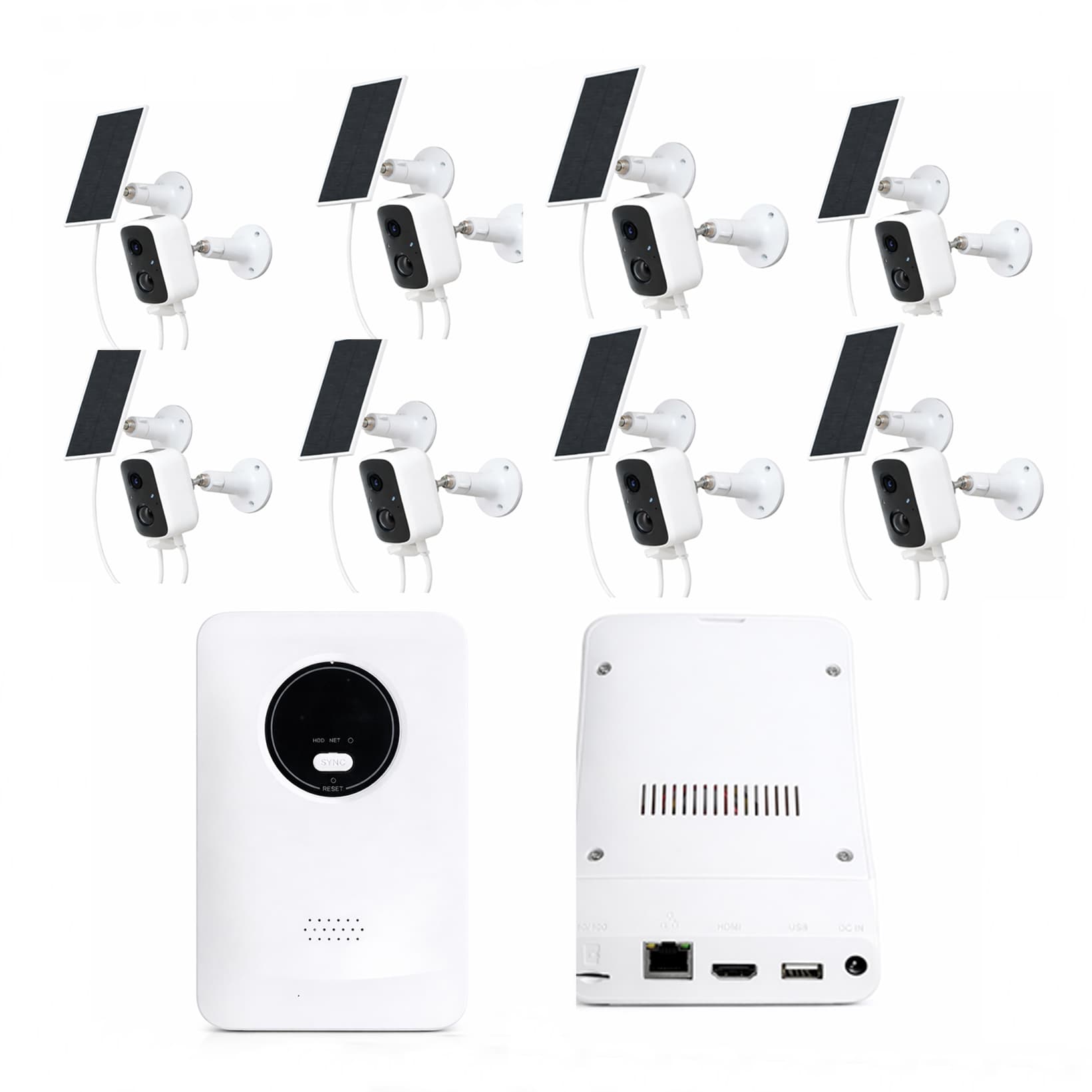 JBK7-400SBA8 4MP 8CH WiFi Solar Camera Kit Home Hub Without Screen product image