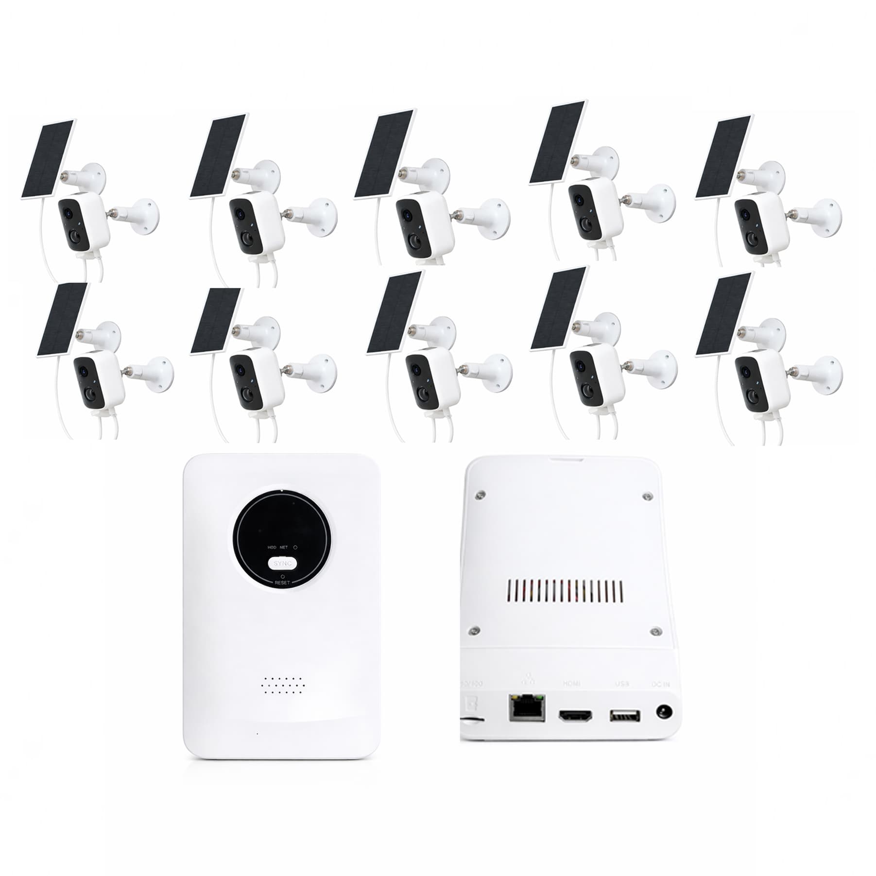 JBK7-400SBA10 4MP 10CH WiFi Solar Camera Kit Home Hub Without Screen product image