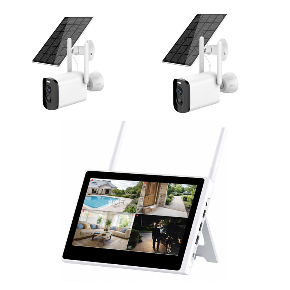 JBK48-400SB2 4MP 2CH WiFi Solar Camera Kit Home Hub With Screen product image