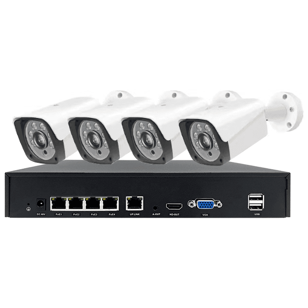 JBK1-400EB4-2 4MP 4CH POE IP Camera System Kit product image