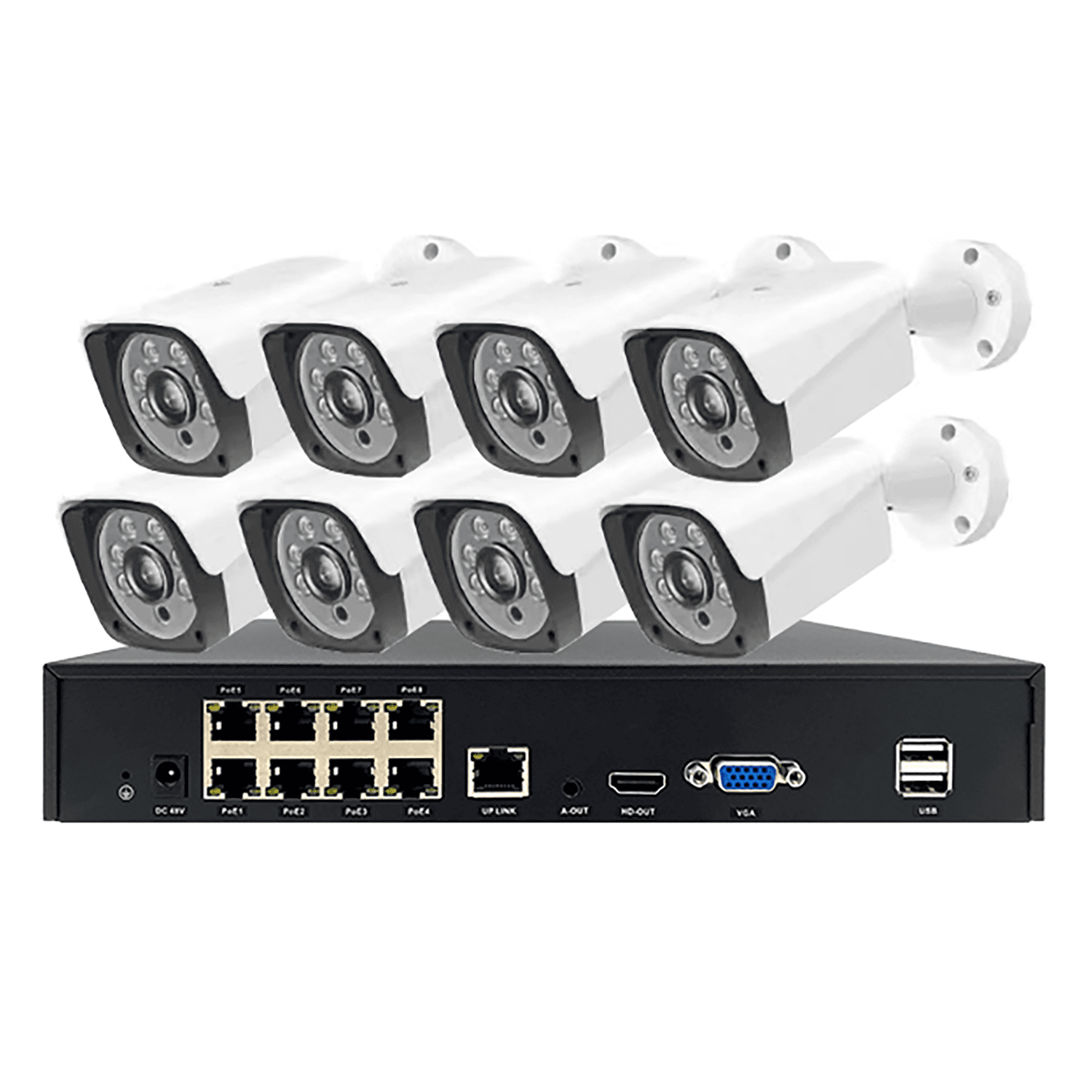 JBK1-400EB8-2 4MP 8CH POE IP Camera System Kit product image