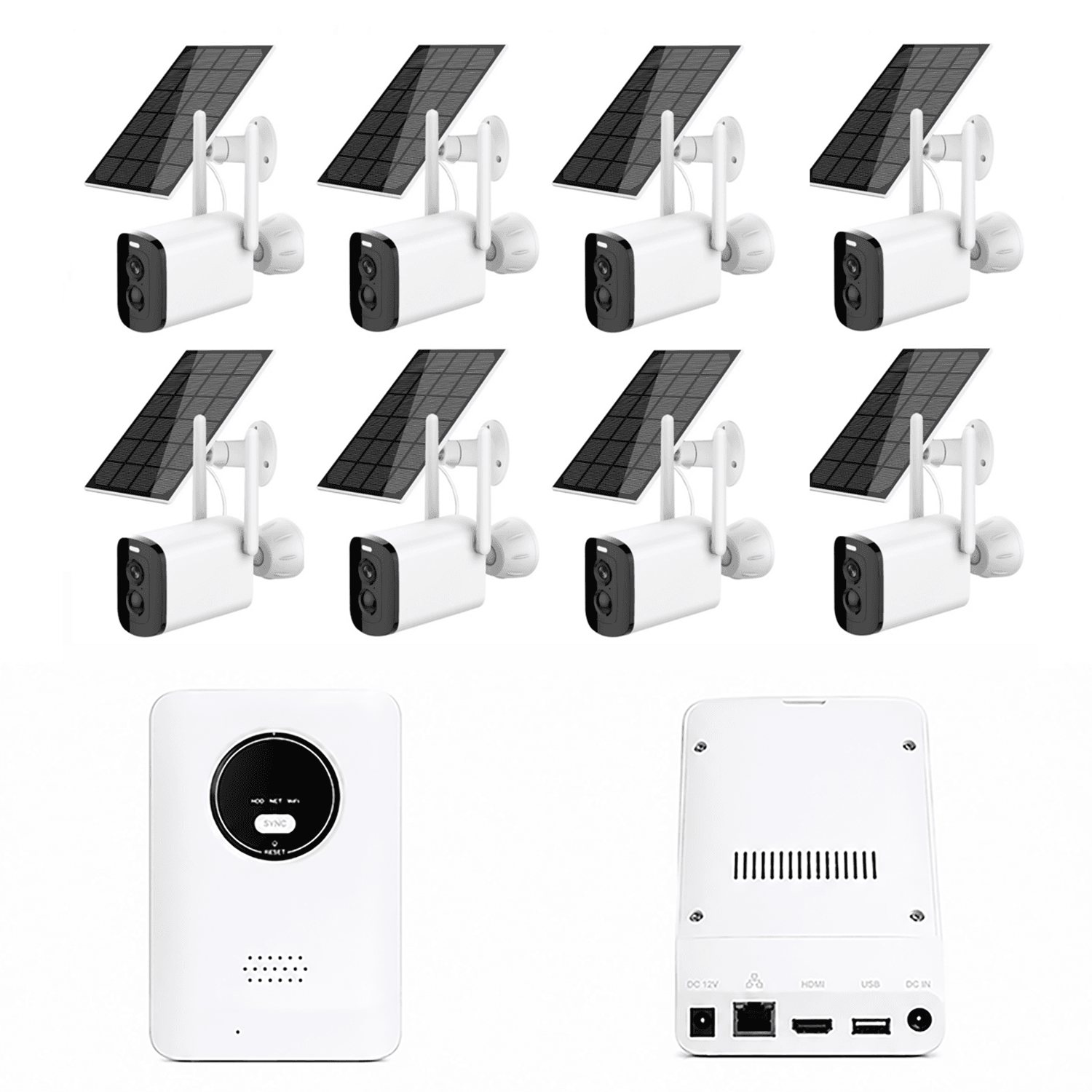 JBK7-400SB10 4MP 10CH WiFi Solar Camera Kit Home Hub Without Screen product image