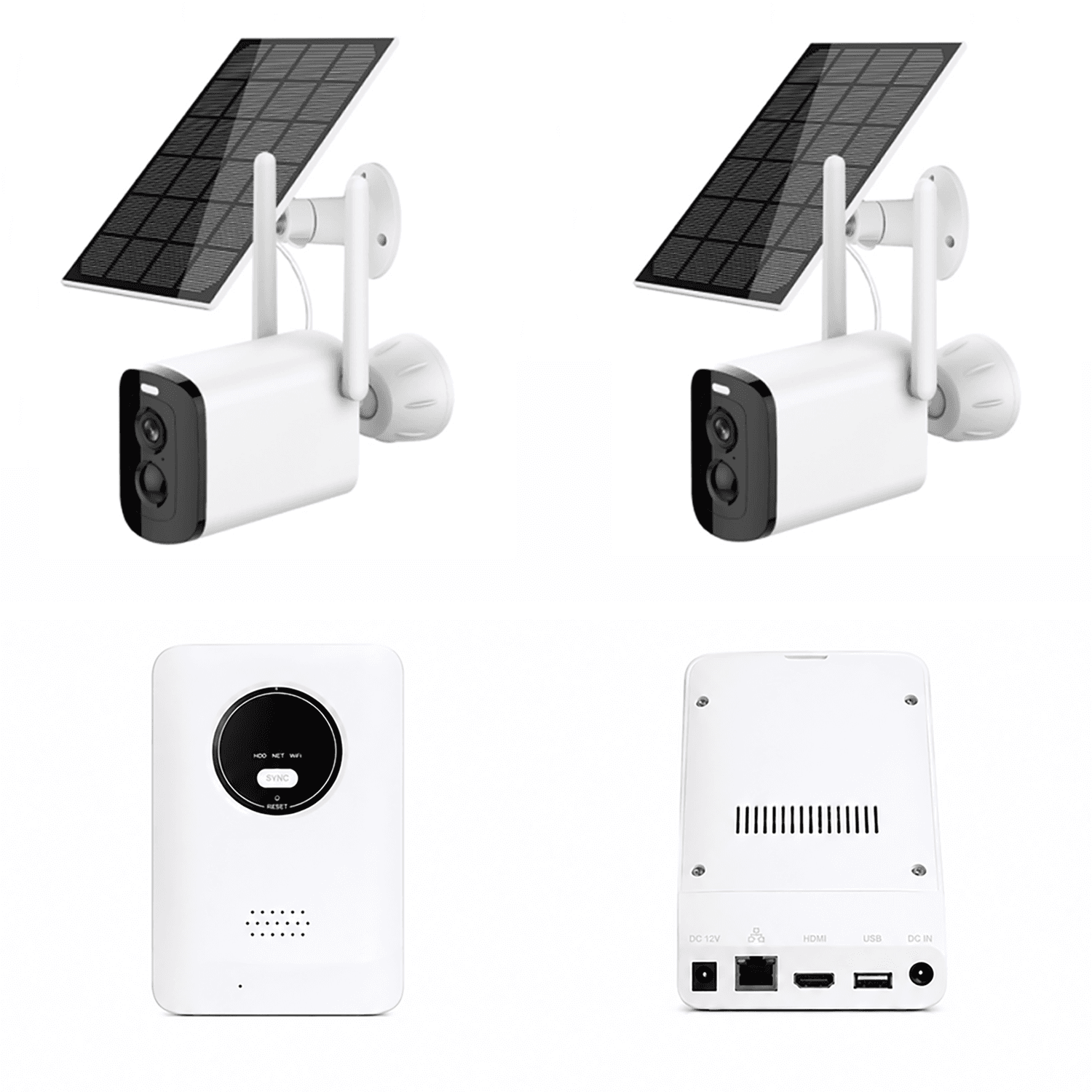 JBK7-400SB2 4MP 2CH WiFi Solar Camera Kit Home Hub Without Screen product image