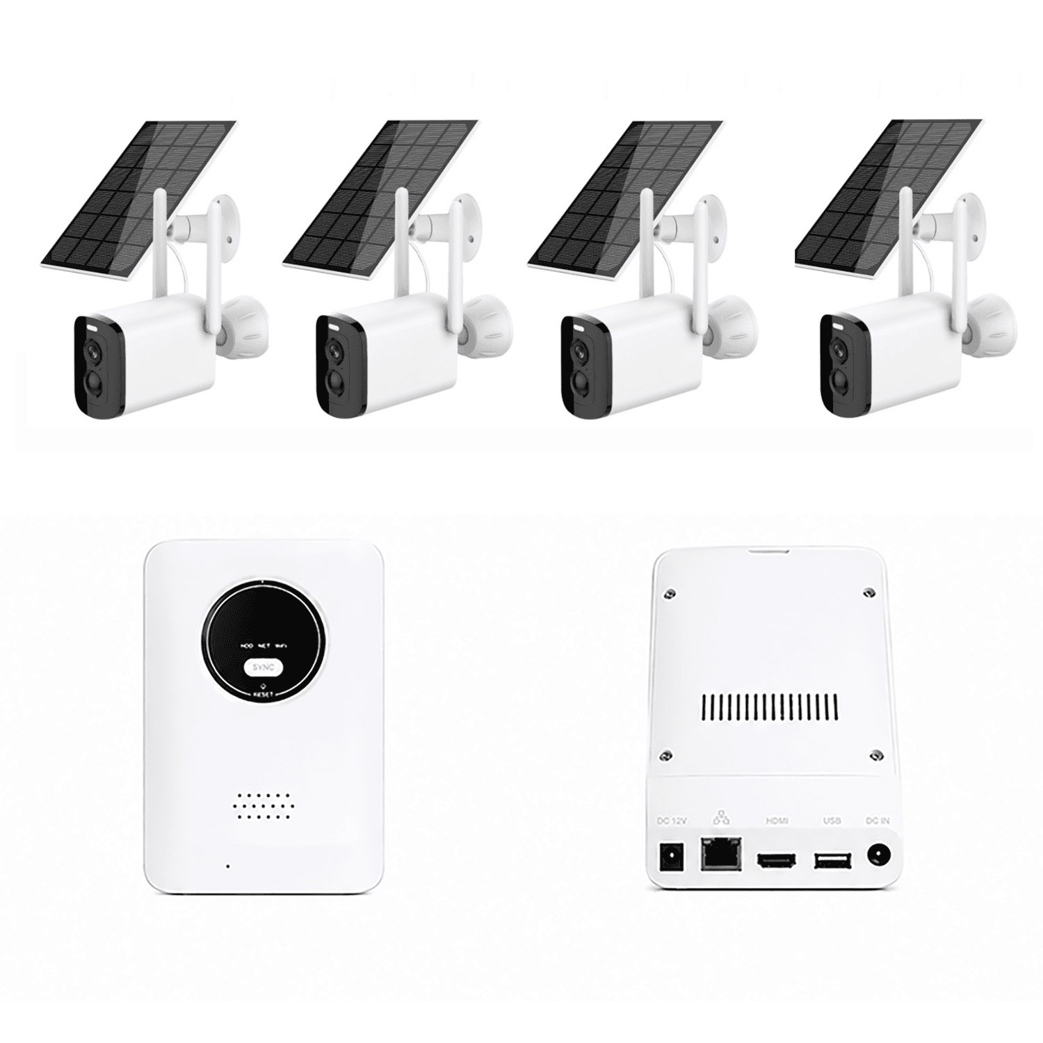 JBK7-400SB4 4MP 4CH WiFi Solar Camera Kit Home Hub Without Screen product image