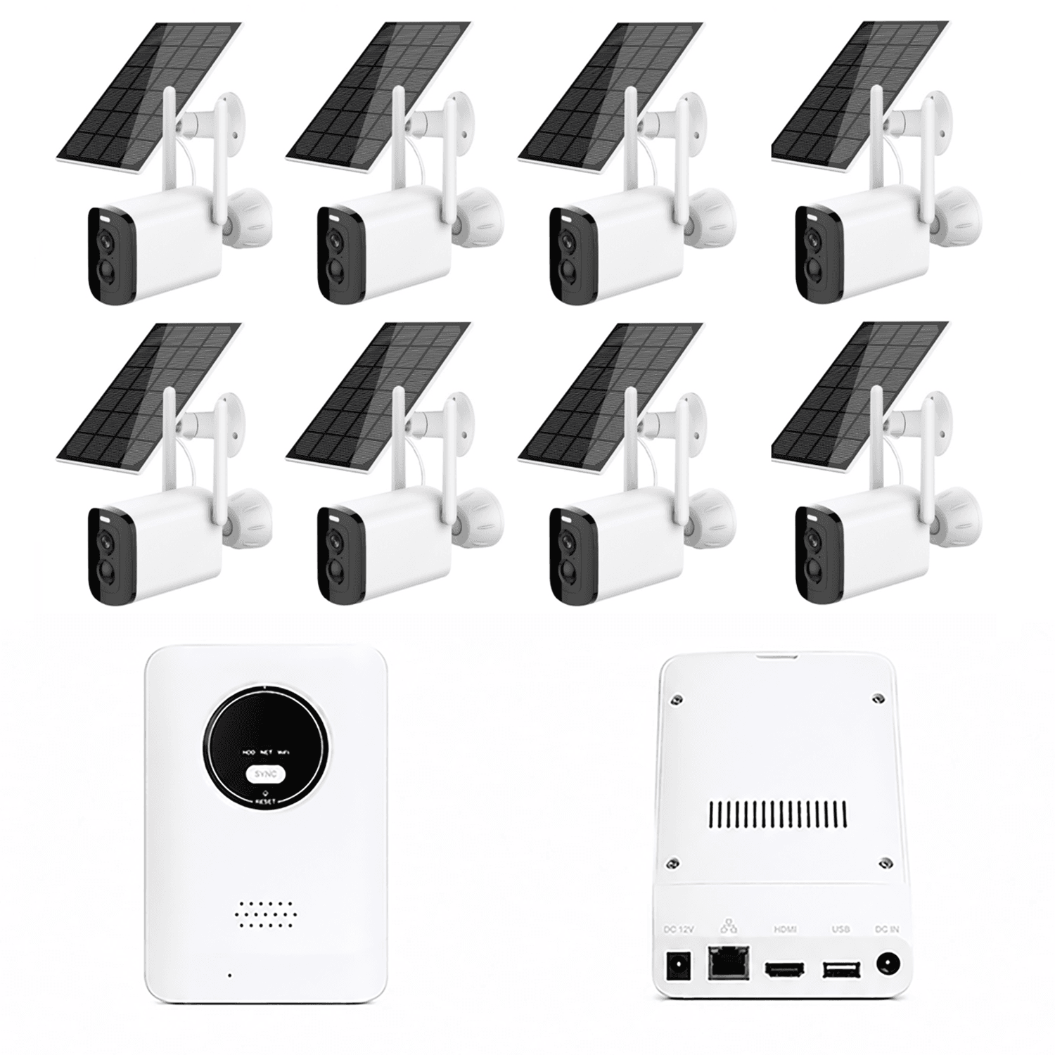 JBK7-400SB8 4MP 8CH WiFi Solar Camera Kit Home Hub Without Screen product image