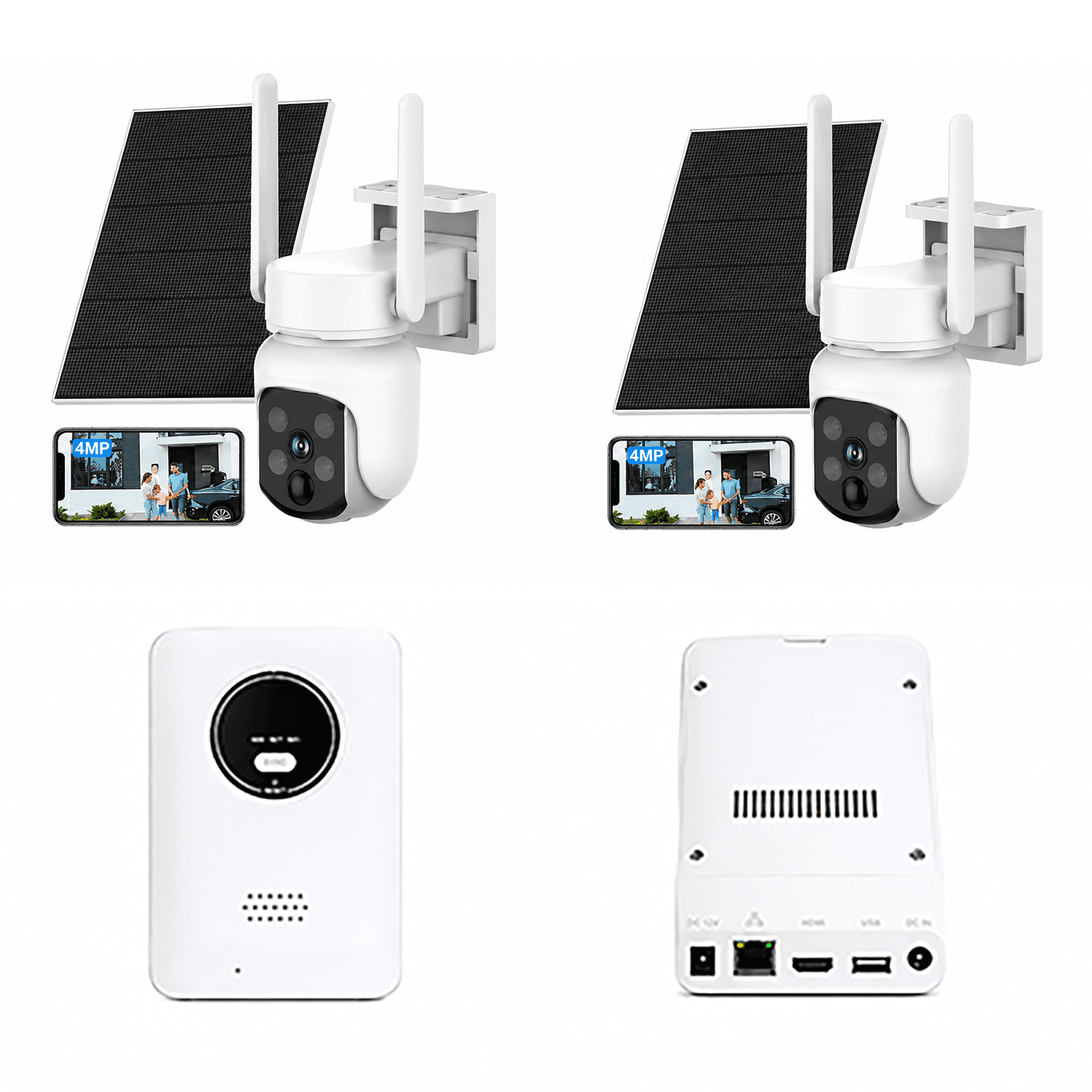 JBK7-400SPT2 4MP 2CH WiFi Solar Camera Kit Home Hub Without Screen product image